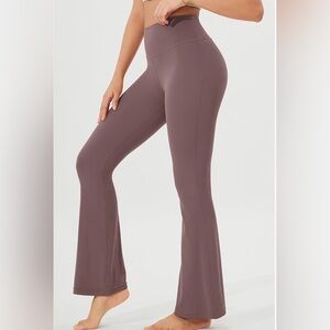 Purple taupe soft yoga pants
